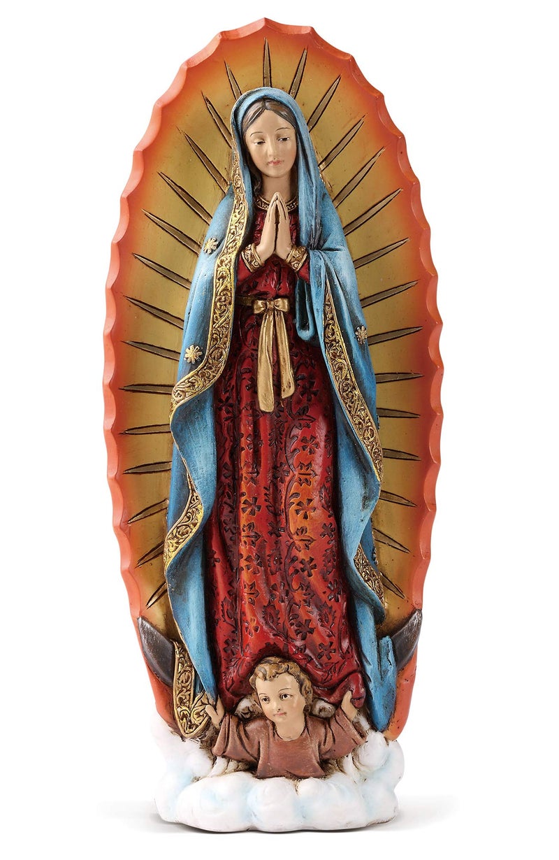 Joseph's Studio by Roman - Our Lady of Guadalupe Figure on Base, 6" Scale Renaissance Collection, 7.25" H, Resin and Stone, Religious Gift, Decoration